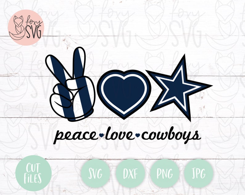 Peace Love CowboysCowboys Lips svg Football svg Cowboys | Etsy