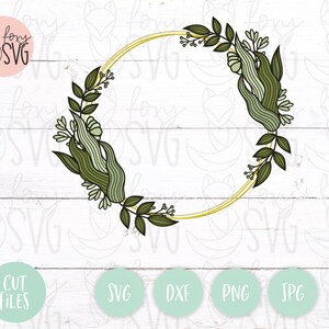 Cactus Wreath Svg, Wedding Monogram Svg, Wreath Svg, Monogram Wreath Svg, Floral Wreath Svg, Monogram Frame Svg, Svg Files for Cricut