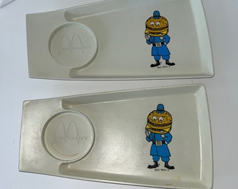 Vintage 1970's Mcdonald's Kid's Happy Meal Trays, Complete Set of