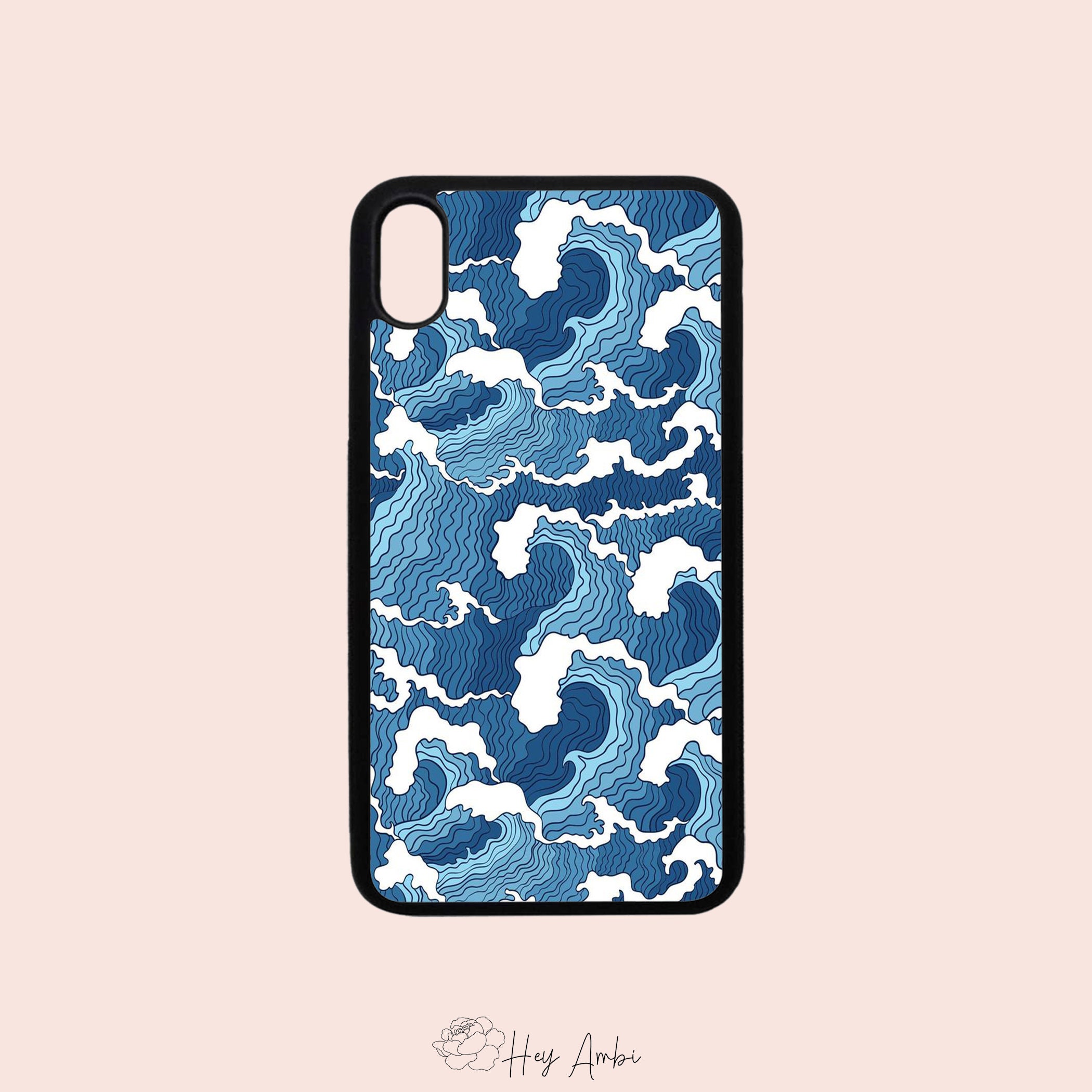 Aesthetic Blue Waves Ocean Water Iphone Case Iphone 12 Vsco Etsy