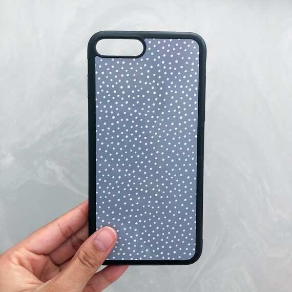 Blue Grey Polka Dot Iphone Case Aesthetic Iphone 7 8 Se Case Etsy
