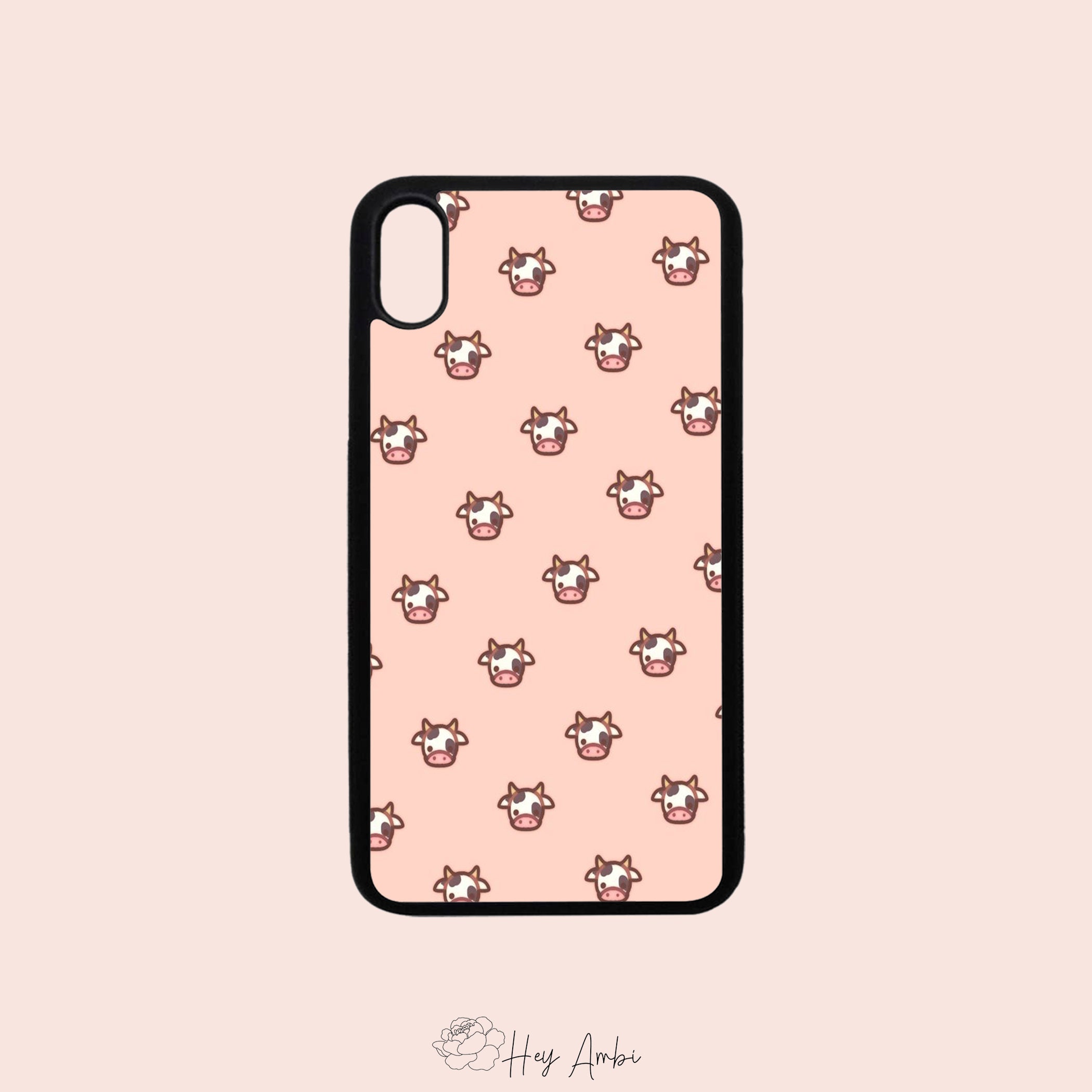 Cute Pink Cows Face Iphone Cases Iphone 12 Vsco Aesthetic Etsy New Zealand