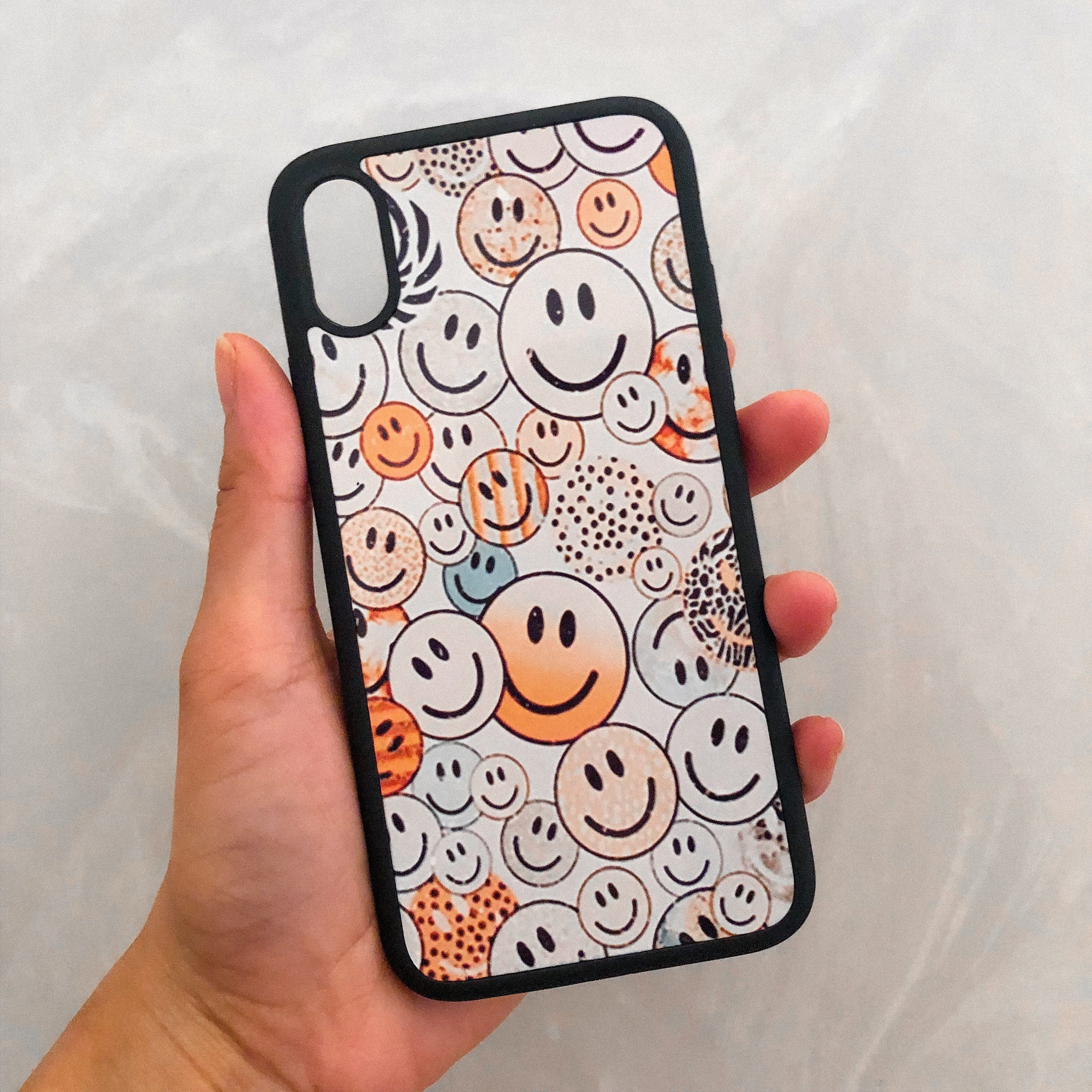 Distressed Smiley Face Iphone Cases Iphone 12 Vsco Etsy