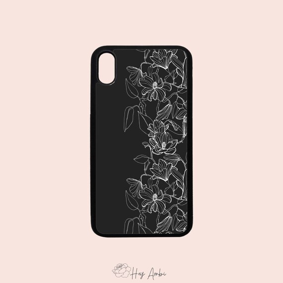 Black Line Drawing Iphone Case Iphone 12 Vsco Aesthetic Etsy