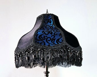 Victorian Lampshade | Beaded Fringe | Gothic Décor | Vintage | Fringe | Handmade Lampshade |