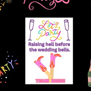 Bachelorette, Instant Download, Bachelorette Greeting Card, Funny Bachelorette Card for Bride, Bridal Shower Card, 5x7 Greeting Card, party