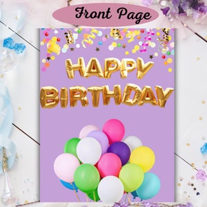 Tarjeta de felicitación de feliz cumpleaños 5"x7" Sobre Descargar imprimible para ese día especial Deseos de cumpleaños Celebre las más cálidas felicitaciones Divertido