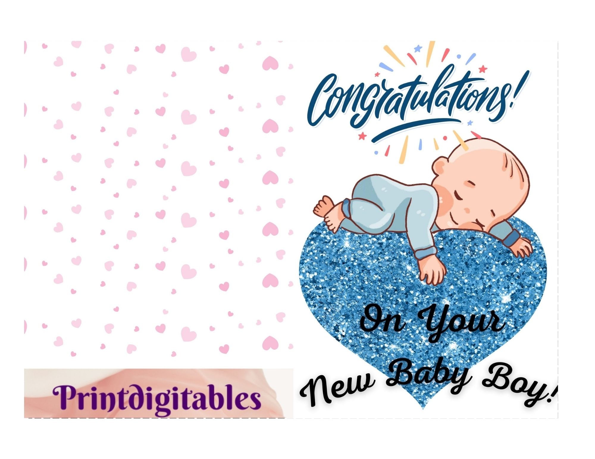 Congratulations Card Cult Kitty New Baby Boy Card It's A Boy