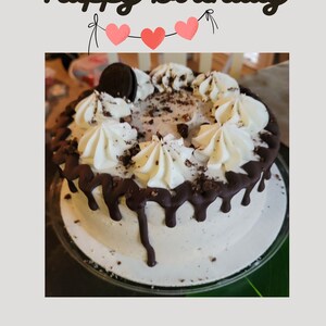 Biglietto di auguri con amore e delizia al cioccolato, auguri di compleanno, modello di biglietto da 5"x7", modello di busta inclusoGioia di compleanno e amore, stampabile