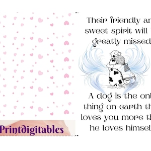 Cadeau commémoratif pour chien, cadeau de perte de chien, carte de sympathie pour chien, perte d'animal de compagnie, désolé pour la perte de votre carte de chien, condoléances de chien, condoléances de votre chien