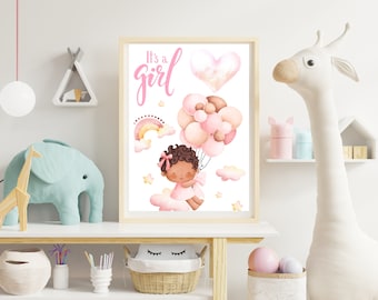 Congratulations Baby Girl 5x7 Greeting card Newborn welcome Celebrate your new arrival Welcome Baby Girl Bouncing Baby New Birth Printable