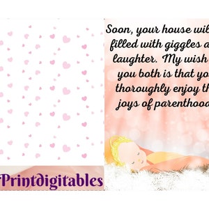 Pregnancy congratulations card - new parents digital card - printable maternity card - new mom printable card - new baby card, Parents to be