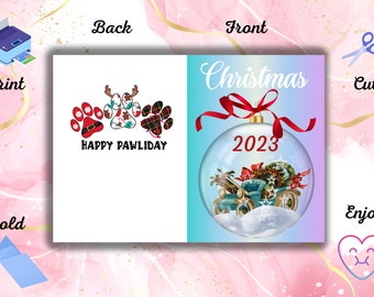 Printable Christmas 2023, Unique 2023, Special X-mas Card