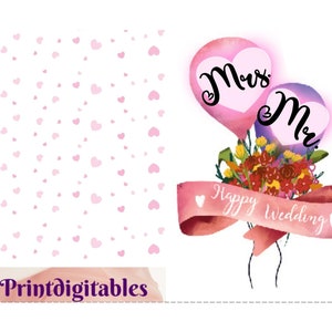 Carte de jeunes mariés jour de mariage juste marié Félicitations grand mariage bonheur conjugal union spéciale amour durable et bonheur cadeau de jeunes mariés