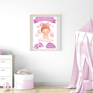 Félicitations bébé fille 5 x 7 carte de voeux Bienvenue nouveau-né Célébrez votre nouvelle arrivée Bienvenue bébé fille rebondir bébé nouvelle naissance imprimable