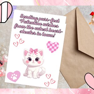 Abrazos de gatito: un ronroneo de San Valentín, expresiones de amor, celebración del día de San Valentín, tarjeta linda y divertida del día de San Valentín,