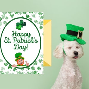 Luck of the Irish: Digital Greeting Card for St. Patrick&#39;s, Downloadable St. Pat&#39;s Greeting, Happy St. Patrick&#39;s Day, St. Paddy&#39;s Day Card