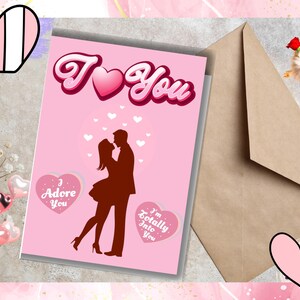 Expresiones de Amor, Celebración del Día de San Valentín, Tarjeta linda y divertida del Día de San Valentín, Día de San Valentín sincero, Tarjeta imprimible Te amo,