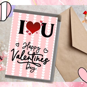 Valentinstag Feier, süße und lustige Valentinstag Karte, Herzlichen Valentinstag, Printable Ich liebe dich Karte, Ausdruck der Liebe
