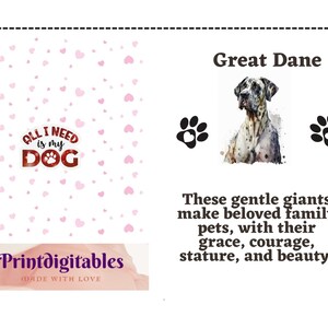 Great Dane Card, Dog art greetings card, Personalized Card, Animal Card, Dog Lover, Animal lover, For Groomers, Vets and Breed Lovers
