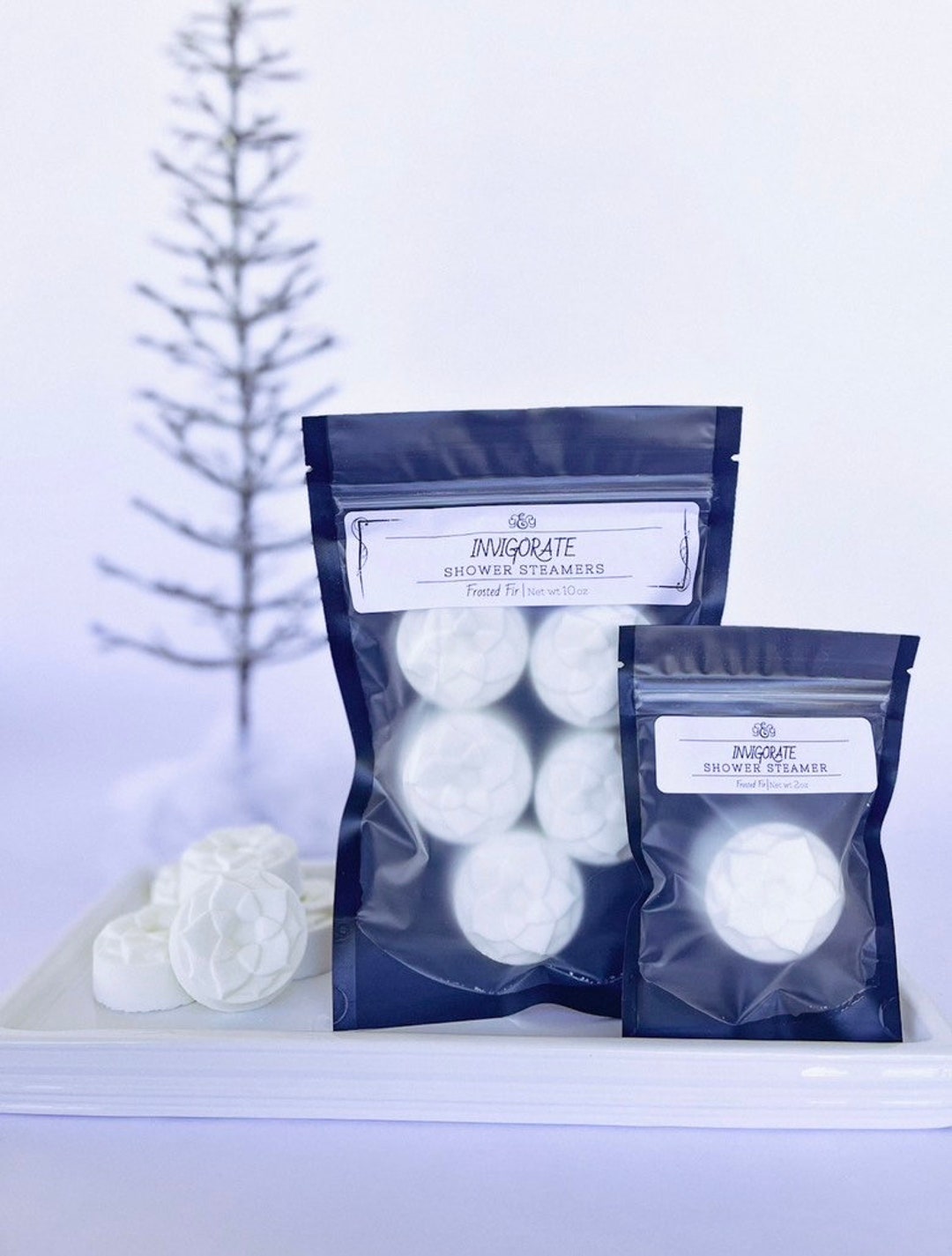 Invigorate frosted Fir Shower Steamers limited Edition Seasonal Scent