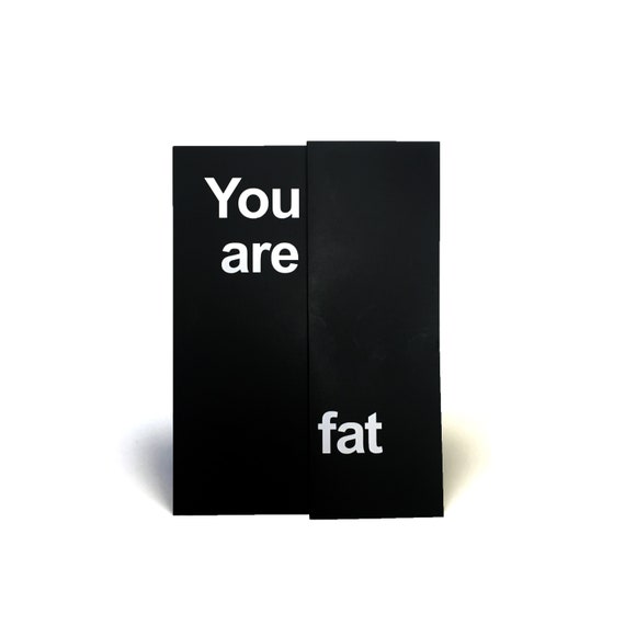 You Are Fat Anniversary Card Prank Dark Humor Funny Etsy