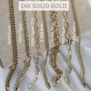14K Solid Gold Chain Bracelet, Chunky Heavyweight Layering Bracelet, Waterproof Everyday Jewelry, Perfect Boyfriend Girlfriend Gift