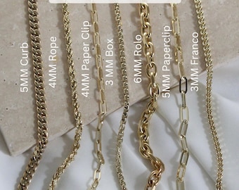 14K Solid Gold Chain Bracelet, Chunky Heavyweight Layering Bracelet, Waterproof Everyday Jewelry, Perfect Boyfriend Girlfriend Gift