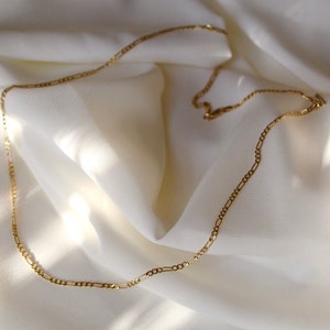 14k Solid Yellow Gold Figaro Chain, Figaro Chain, 14k Lightweight Figaro Chain, Lightweight Chain,Everyday Use Figaro Chain,14k Figaro Chain