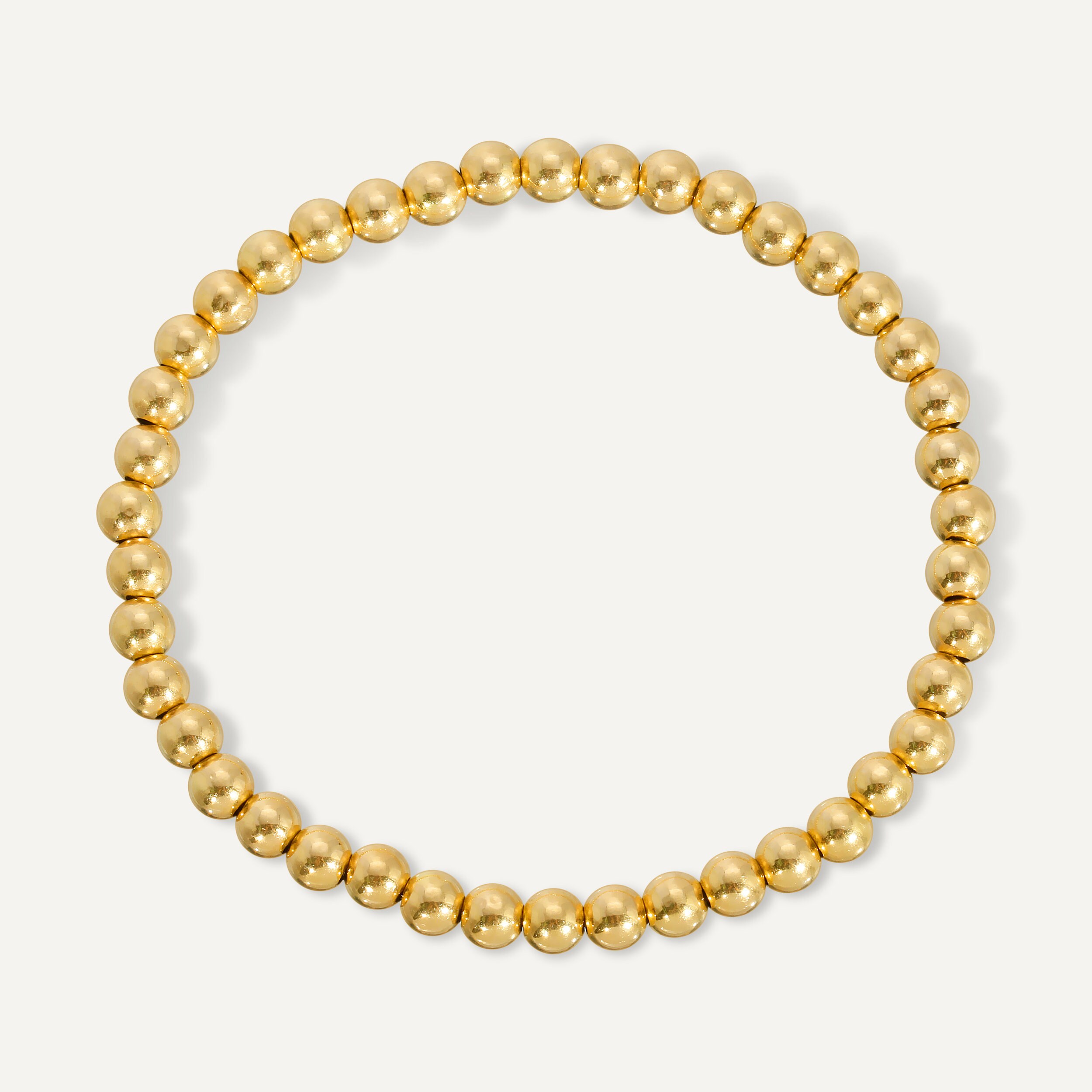 Gold beaded bracelet main image 0