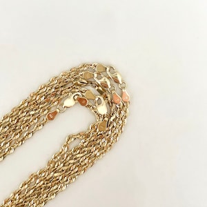 14k Yellow Gold Rope Chain, 14k Gold Rope Chain Necklace, 14K Gold Rope Chain (3mm), Classic Gold Chain, 14K Gold Statement Ring, Rope Chain