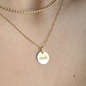14K Gold Name Necklace - Personalized Gift - Name Necklace For Women, Initial Necklace, Dainty Name Necklace, Solid Gold Name Necklace