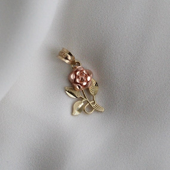 k14 rose flower necklace top 14金 14k Gold Plated Rose Flower Necklace | Rose Pendant | Cadena