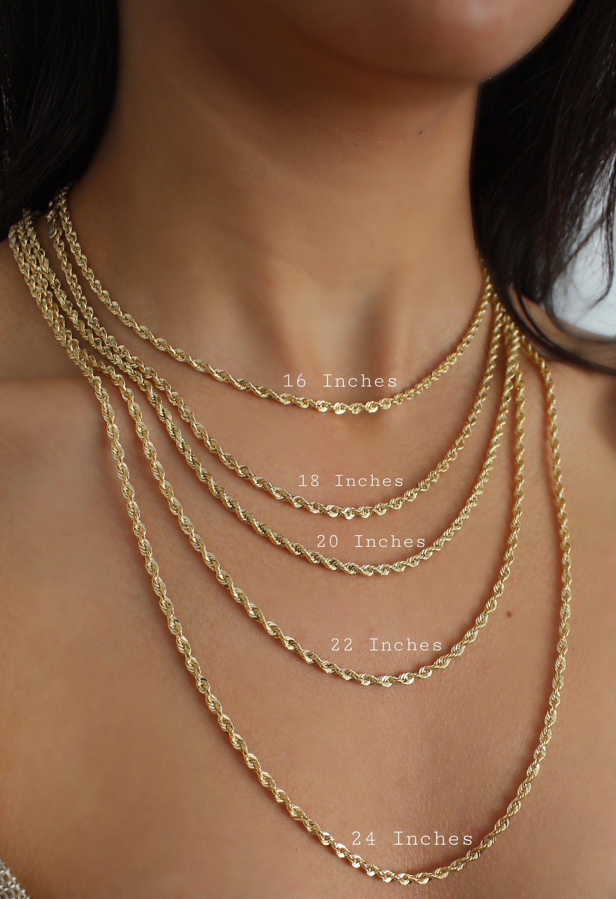 14k Yellow Gold Rope Chain 14k Gold Rope Chain Necklace 14K | Etsy