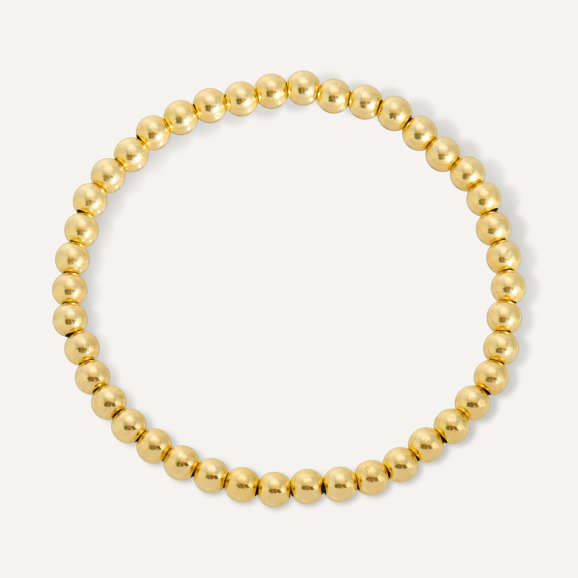 4MM Gold Beaded Bracelet