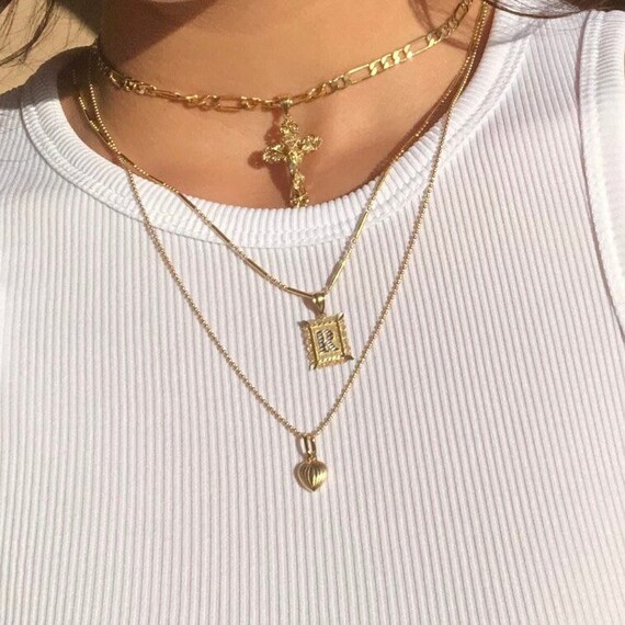 Framed initial necklace online