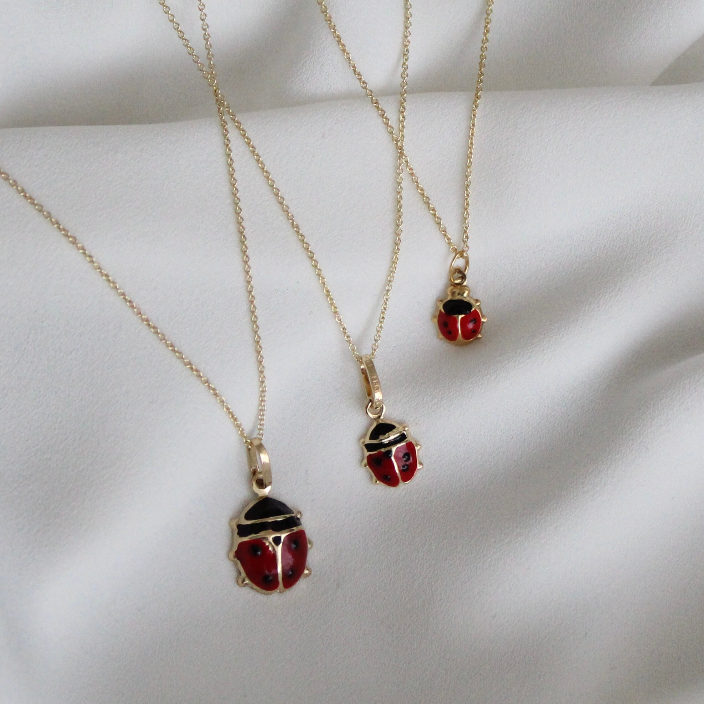 Gold Ladybug Necklace - Dainty Ladybug Necklace - Insect Jewelry