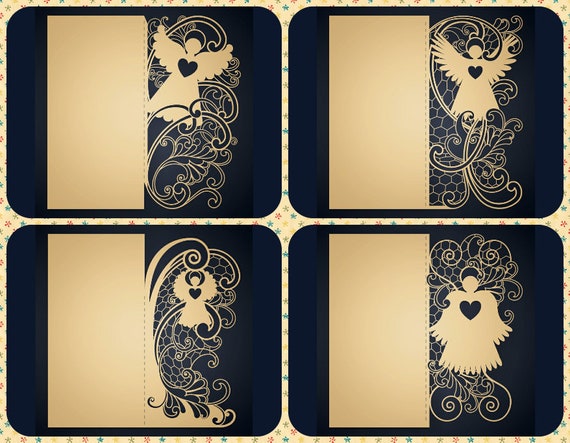 Wedding Invitation Svg Card Laser Cut Invitation Lace Etsy
