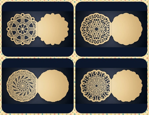 Download Wedding Invitation Svg Round Laser Cut Invitation Lace Etsy