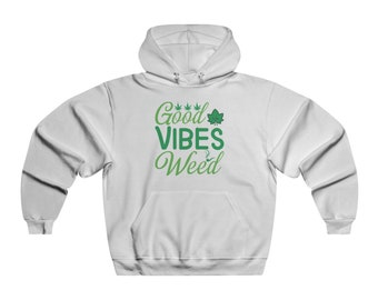 Good vibes weed Pull cool, sweat à capuche tendance, mode urbaine, 420 sweat à capuche confortable, sweat à capuche confortable sweat à capuche NUBLEND® pour homme, Happy 420