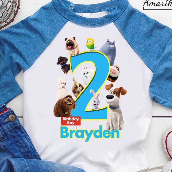 The Secret Life Of Pets Iron On Transfer Image I Birthday Party Iron On Shirt Image l Birthday Clothing I Party Outfit Design I YOU PRINT!