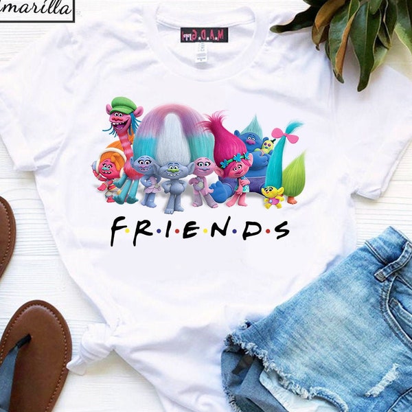 Trolls Friends Iron On Transfer Image I Birthday Party Iron On Shirt I Trolls Birthday Clothing I Girl Party Outfit I DIY I Instant Download