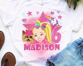 Jojo Siwa Iron On Transfer Image I Birthday Party Iron On Shirt I Jojo Siwa Birthday Clothing I Party Outfit I Personalized I YOU PRINT!