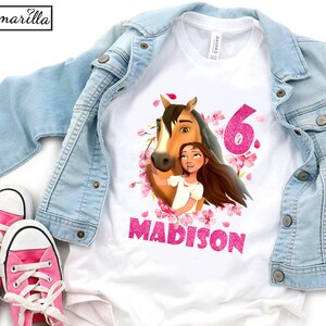 Spirit Riding Free Iron On Transfer Image I Birthday Party Iron On Shirt I Girl I Spirit Riding Free Birthday Clothing I Party Outfit I DIY