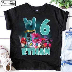 Trolls World Tour Iron On Transfer Image I Birthday Party Iron On Shirt I Boy I Trolls Movie Birthday Clothing I Party Outfit I YOU PRINT!