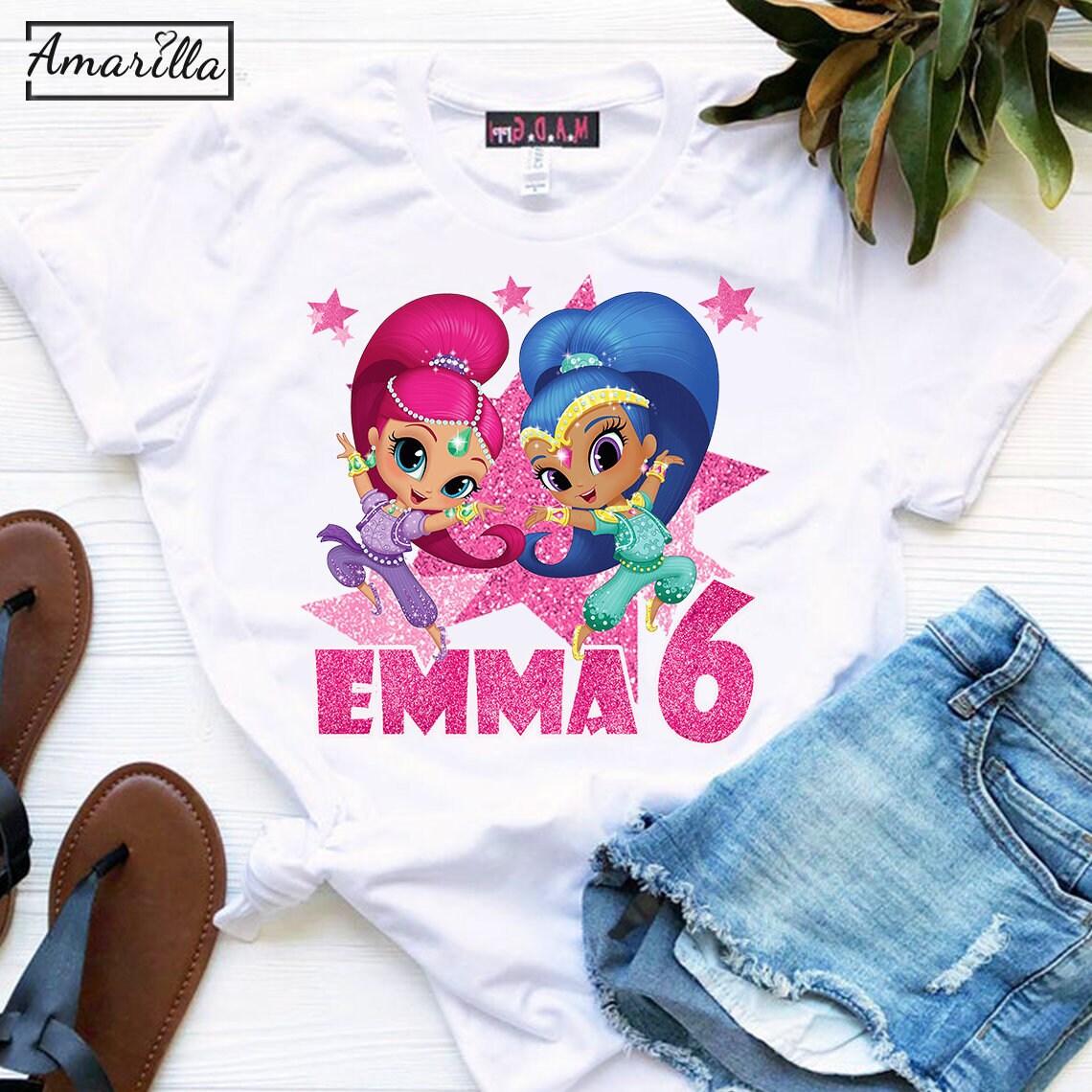 shimmer and shine shirt walmart