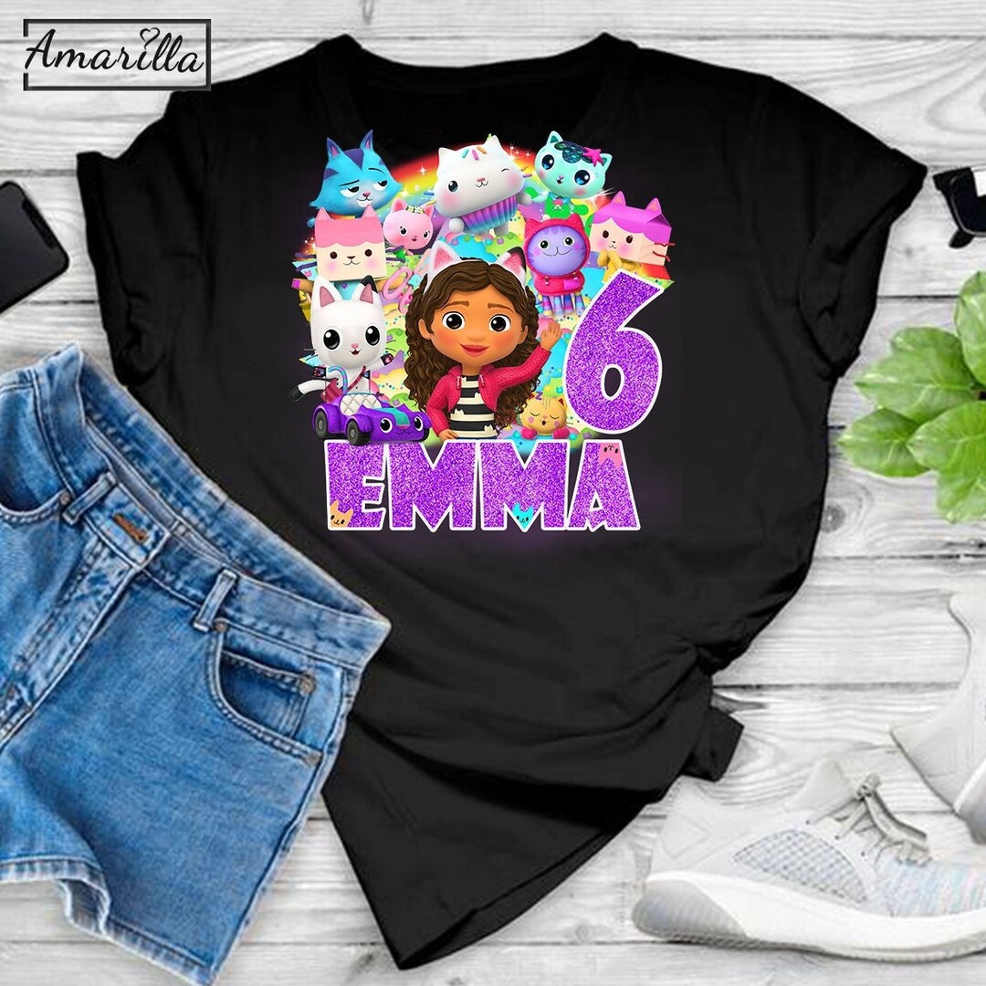 Gabby's Dollhouse Iron on Transfer Design I Birthday Party Iron on