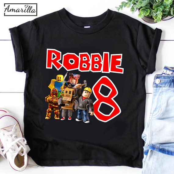 Roblox Iron On Transfer Image I Birthday Party Iron On Shirt I Etsy - roblox t shirt roblox roblox party shirt video gamer etsy