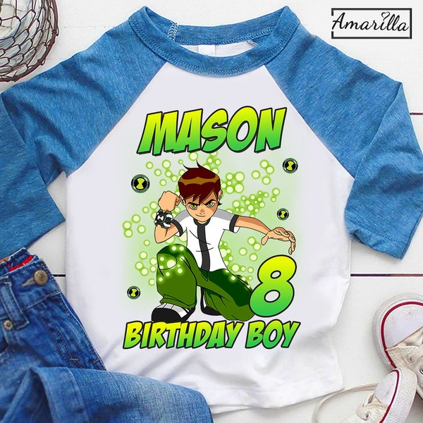 Ben 10 Iron On Transfer Image I Birthday Party Iron On Shirt I Digital And Printable I Ben 10 Birthday Clothing I Party Outfit I DIY Shirt