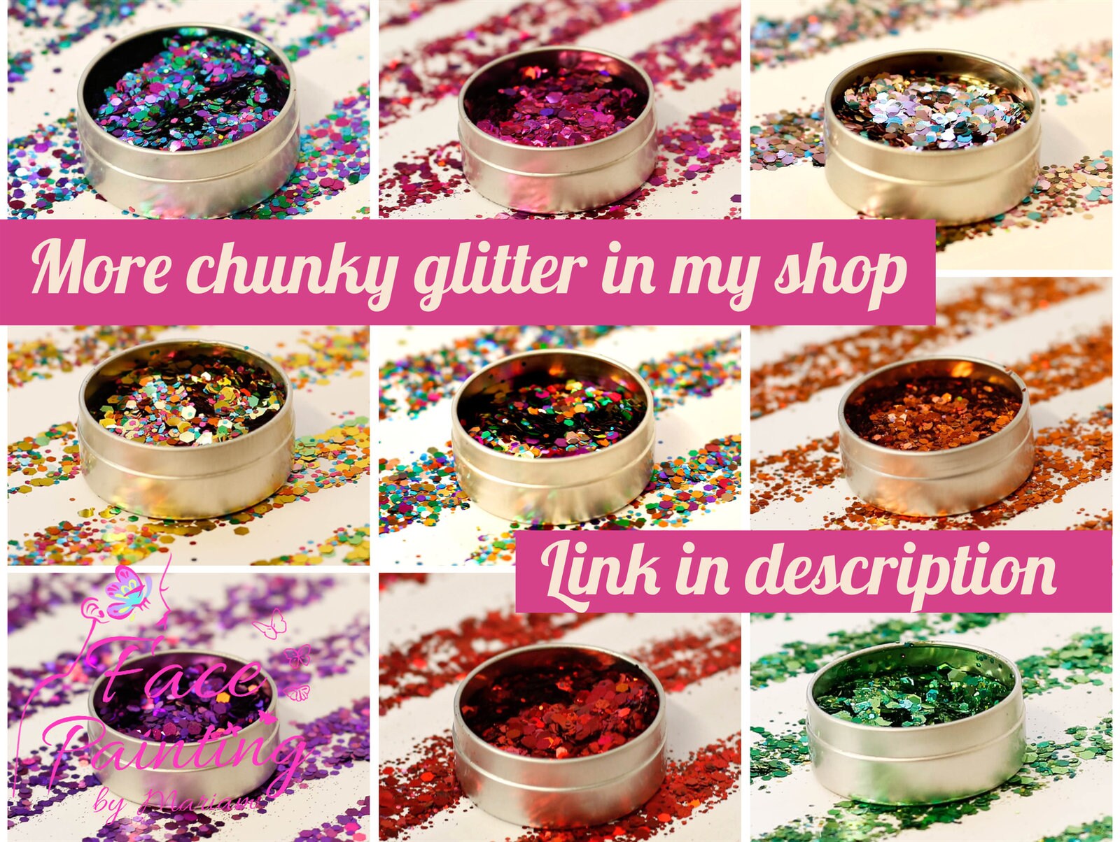 Firefly Chunky Glitter Mix Glitter for lip gloss, face, body